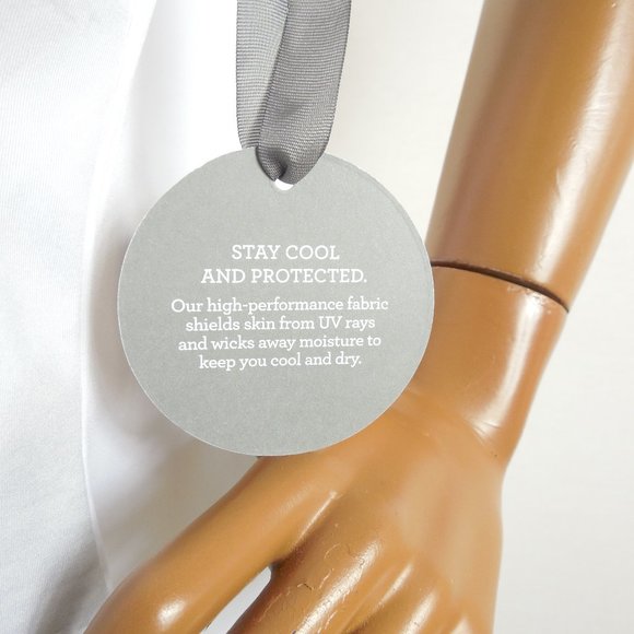 CHICO'S Zenergy Golf New Top XL Sz 3 Stay Cool Shirt Stretch Rhinestone Zipper - Picture 8 of 11